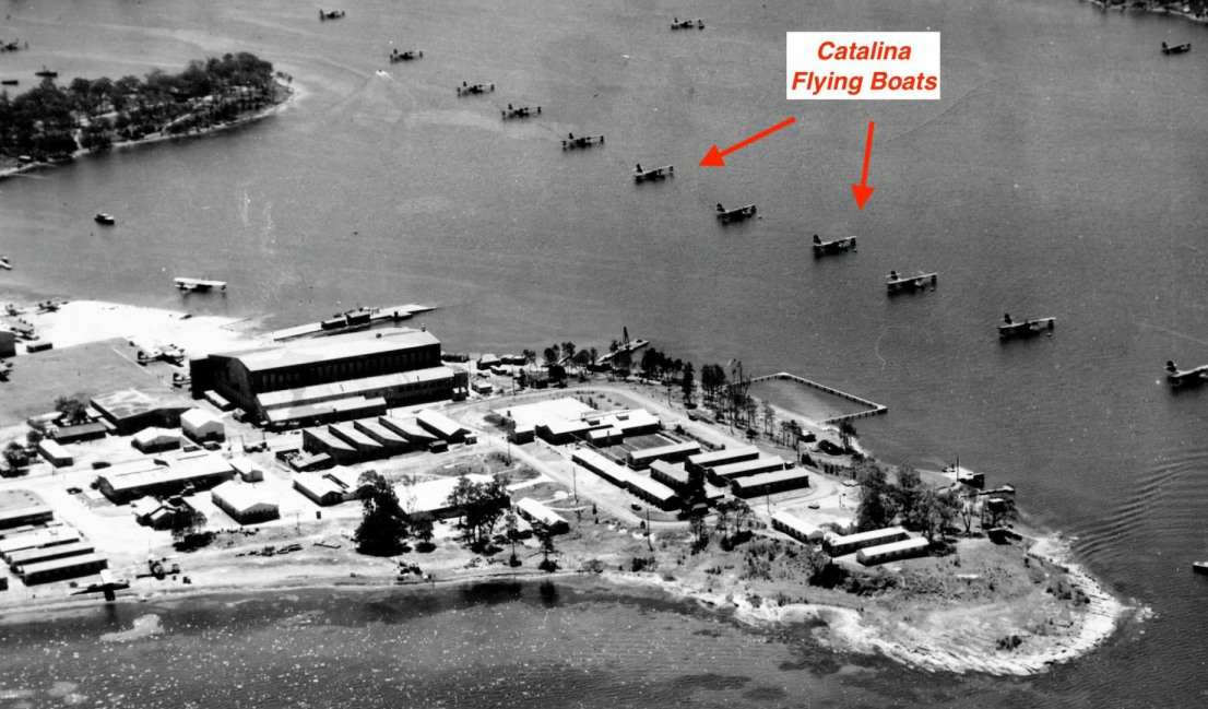 Rathmines RAAF Base with Catalina Flying Boats moored up